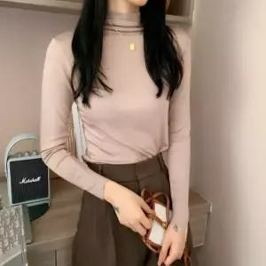 친절한탄씨 반목 니트 여성 무지 폴라티 겨울 데일리 이너티셔츠 봄옷 여름옷 가을옷 데이트룩