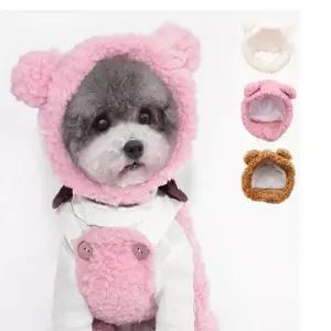 친절한탄씨 반려동물 고양이 강아지 곰돌이귀 겨울 뽀글이모자 고양이모자 강아지모자 반려동물모자
