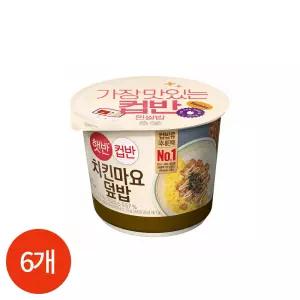 늘바른채움 CJ 햇반 컵반 치킨마요 덮밥 233g x 6개