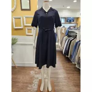 [하프클럽/BCBG]BCBG 세이브존01 니트카라 패치 플레어 원피스 B6B4O628
