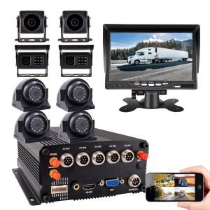 JOINLGO 8채널 모바일 PC 백업 레코더 1080P MDVR 원격 트럭 RV 버스용 DVR GPS 차량 카메라 자동차 비디오 WiFi 시스템 4G 포함 8개 방수 모니터 AHD