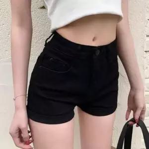 데님숏팬츠 하이웨스트 슬림 약스판 핫팬츠 데님반바지 여름반바지 숏 스판 여자