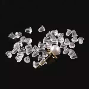 ( )실리콘 귀걸이 뒷 마개 클러치 4mm 200개1팩 DIY