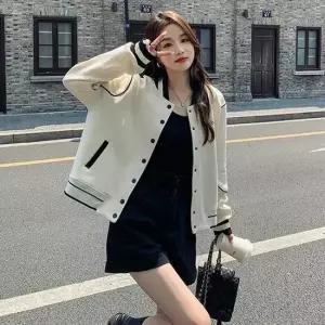 겨울스타일 컬러 바시티 점퍼 블루종 여성 숏 자켓 야구 여성야구점퍼 여성블루종
