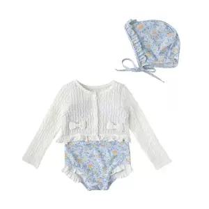 [밍크뮤][AK평택점] [밍크뮤] BL)레몬플라워가디건SET수영복(36314-621-06)