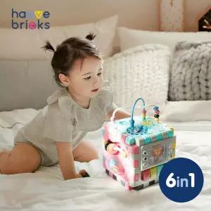 [매장정품] 하베브릭스 국민육아템 6in1 변신큐브 감각발달/터미타임 아기장난감 2298182