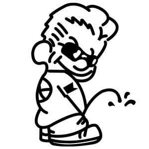 오줌싸게 자동차 스티커 /레터링 엠블럼 데칼 차량용 튜닝 레터링 스크래치 차량 흠집