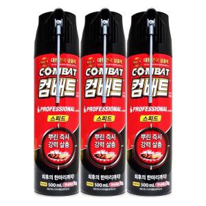 컴배트 바퀴벌레 살충제 스피드 에어졸 500mL X 3개