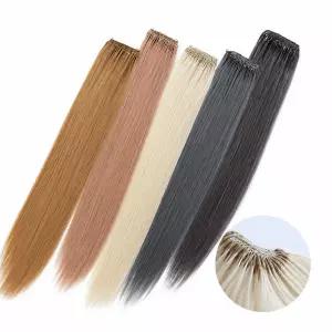 셀프붙임머리 인모 스킬땋기 20인치 100가닥(50g) 고데기 가능 붙임머리 헤어피스