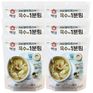 [백설] CJ 백설 멸치디포리가득 육수링 80g  6개