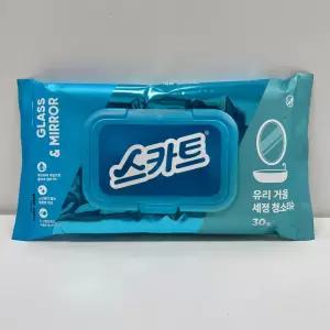 스카트 유리 거울 세정티슈 살균 청소 30매 3입