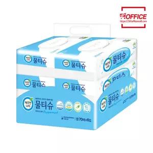 깨끗한나라 물티슈 페퍼민트 블루 캡형 70매x6개입