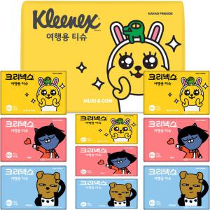 크리넥스 여행용티슈 카카오프렌즈 50매 x10개