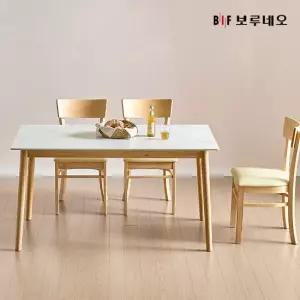 보루네오 앳홈 위즈 뉴잉 원목 통세라믹 4인용 식탁+의자 4개_착불