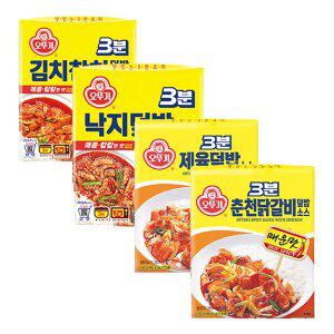 [오뚜기] 3분소스 (김치참치덮밥+낙지덮밥+제육덮밥+춘천닭갈비덮밥) 각 4개씩