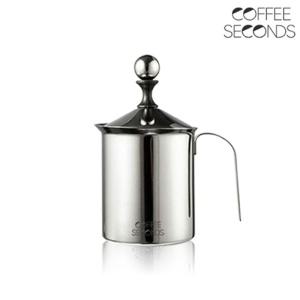 커피세컨즈 더블망 이중망 스텐 우유거품기 400ml