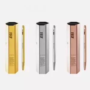 모나미 153 볼펜 골드 화이트골드 0.7mm 검정 146.4*8.8mm 22g