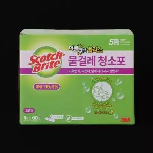 대용량 3M 더블액션 플러스 물걸레 청소포 표준형 60매 세제 청소용품