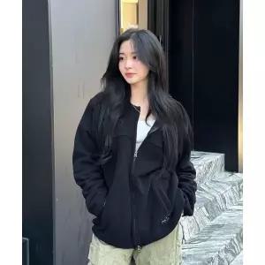 JEEP 2way Peak-logo 라운드넥 플리스 BLACK (JQ5TZU192BK) 361792