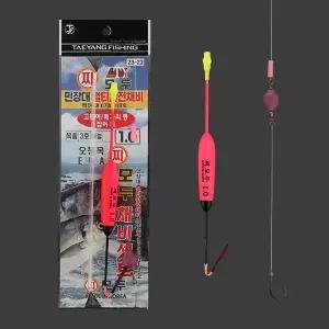 [하프클럽/머털낚시]찌모두 민장대 미니 막대찌 멀티 완전 채비 세트 고등어 메가리 잡어 간편 완성찌