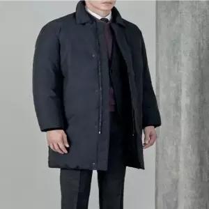남성 경량 패딩 기장 84cm 블랙, 네이비 맥코트형 정장 점퍼 패딩 코트JK