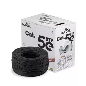 국산 동일전선 방수 옥외용 UTP 랜선 CAT5e 300M 블랙 박스 롤 랜케이블 실외용 통신선 외부 인터넷선 제작