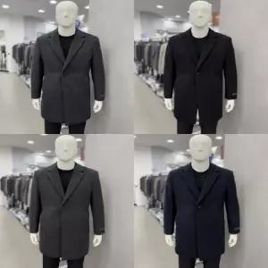 남자 겨울 캐시미어 울 혼방 모직 싱글 체스터 정장 코트 4컬러 - 네이비, 블랙, 차콜, G블루