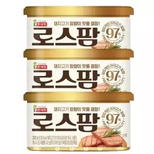 [롯데웰푸드](롯데햄) 로스팜97 200g(3캔) 압도적인 돼지고기함량