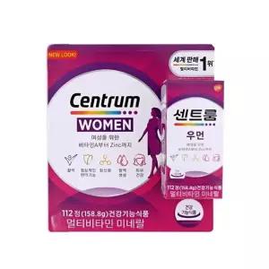 센트룸 우먼 더블업 112정 멀티 비타민 건강 기능 식품/종합/영양제/비타민제/성인용/미네랄/성인