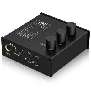 증폭기, 스피커, 맥, 컴퓨터용 USB 및 광 입력 DSD256이 포함된 Douk 오디오 K5 PC DAC 헤드폰 앰프 디지털-아날로그 변환기 (K5)