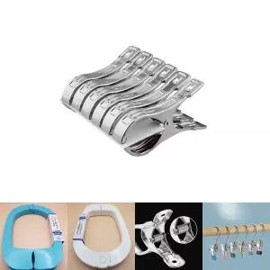 스테인리스 빨래집게 C형 120mm 6개입