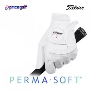 (3묶음) 정품 타이틀리스트 Perma-Soft 퍼마 소프트 남성용 왼손 골프장갑 (6668E)