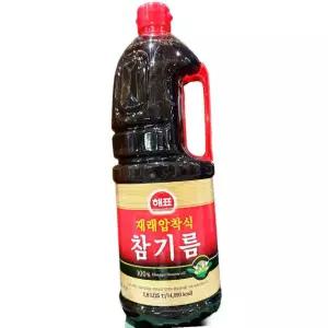 해표 참기름 재래 압착 1.8L 8개 들기름
