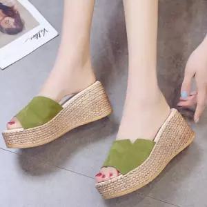 여성용 키높이 통굽 왕굽 샌들 슬리퍼 통굽 7cm