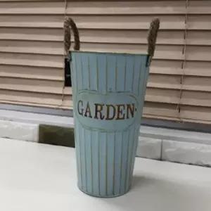 엔틱 꽃다발 조화 실내 장식 소품 빈티지 철제 화분 /인테리어화분/북유럽화분