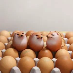 시바견 계란 시바 달걀 시바이누 키링 피규어