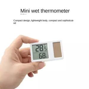 69HF 태양열 구동 온도계 고정밀 미니 디지털 온도 습도 측정기 휴대용 Small 5 3cm