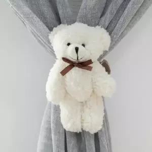 아트박스/플라워트리 곰인형 귀여운 커튼 집게 타이백 10cm 인테리어 장식