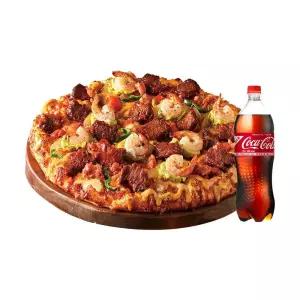 [도미노피자] (오리지널)LA 치즈폴레 갈비 스테이크 L + 콜라 1.25L