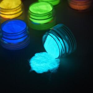 6가지 색상/세트 야광 파우더 레진 안료 어둠 속에서 빛나는 DIY UV 몰드 공예품 보석 제작 용품