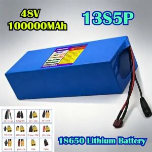 18650 배터리 팩 500-1000W 모터에 적합 13S5P 48V 충전식 리튬 지능형 BMS 내장