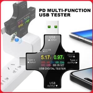 디지털 USB C 파워 뱅크 테스터 PD 전압 측정기 컬러 디스플레이 감지기 모니터