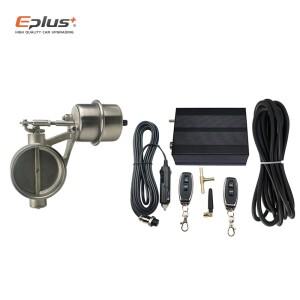 EPLUS 유니버설 자동차 배기 파이프 시스템 컨트롤 밸브 댐퍼 진공 장치 리모컨 스위치 51 63 76MM 블랙