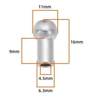 10 Pcs 체육관 풀리 기계 스토퍼 와이어 로프 엔드 캡 8/11x3.5/4.5x13/16/19.5mm 금속 케이블 볼 터미널