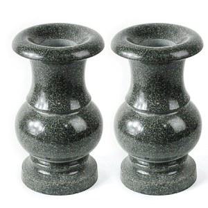 대리석 추모석 산소 조각 묘지용 돌 화병 18cm 벌초 성묘 소품