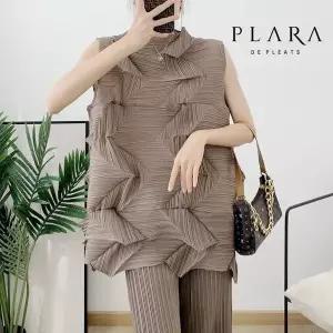 [카라]PLARA / 플라라 (88까지)폴딩플리츠나시블라우스_PK3SBL004C