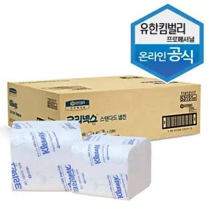 크리넥스 5315161 테이블 냅킨 180매 40밴드 7200매 네프킨 업소용 대용량 프리미엄 휴지