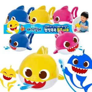 피노키오 핑크퐁 아기상어 펌핑 물총세트 /유아 목욕놀이 상어가족 장난감 완구