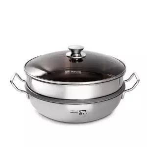 찜판 스텐찜기 일품 찜냄비 키친아트 스텐 가정용 찜솥 36cm 업소용 통3중