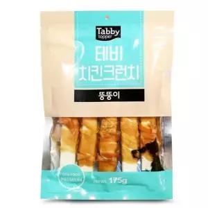 치킨 치석제거 크런치 크런치껌 뚱뚱이 간식 175g 테비 애견 -